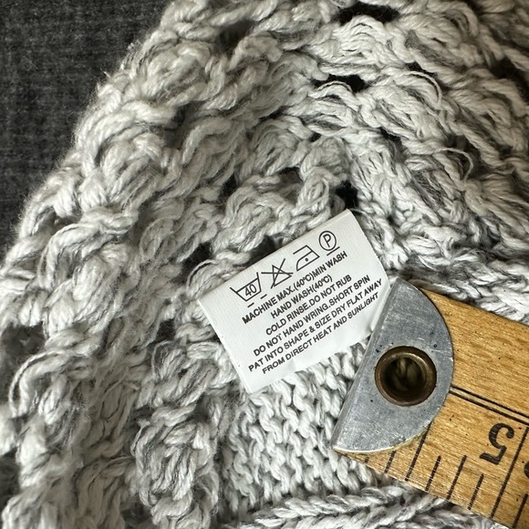 Ladies TIVOLI Linen Cotton Sweater Gray Rolled Neck L - Picture 9 of 10